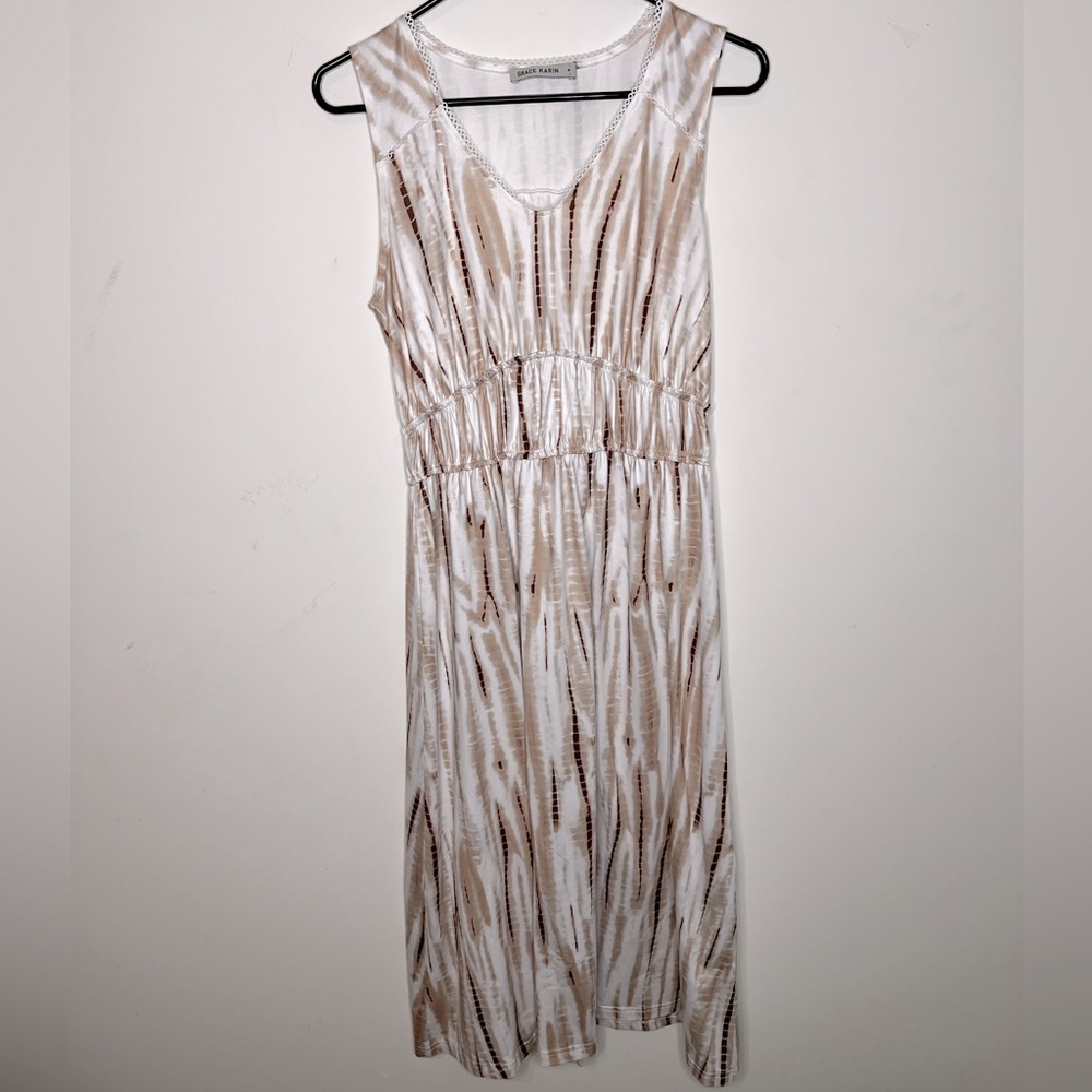 Grace Karin Women's Sleeveless A-Line Elastic Waist Dress |  Size Medium | EUC